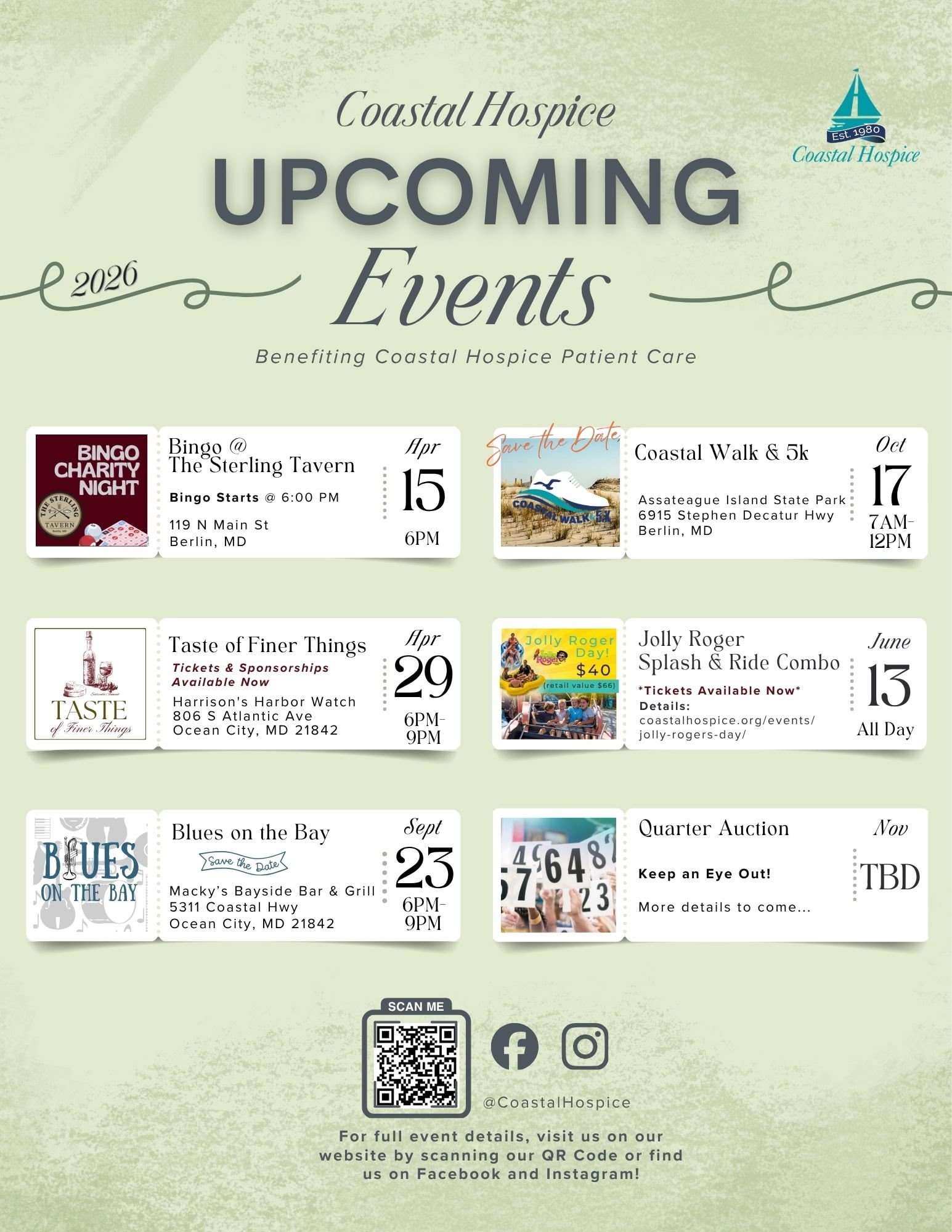 April - November Upcoming Events